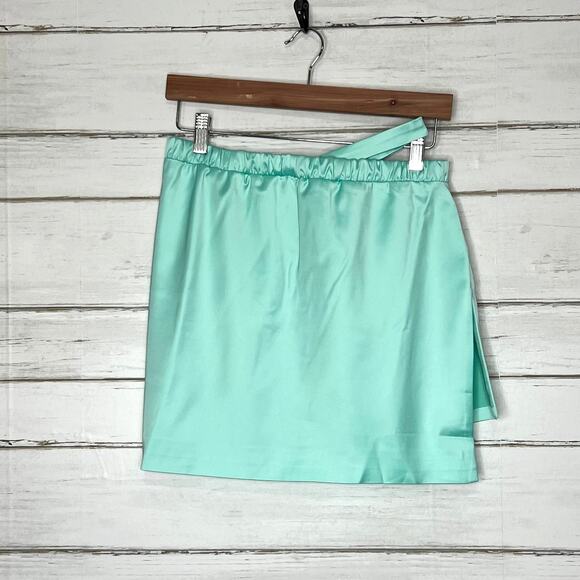 For Love And Lemons Marie Skirt Mint Green Satin Size Small - Picture 3 of 9